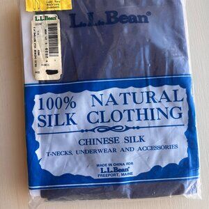 VTG L.L.Bean Chinese Silk Long Johns XL Navy Brand New